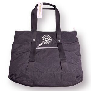 Kipling Jet Black Sport Kim‎ Up Tote Handbag w/ Monkey Charm NWT